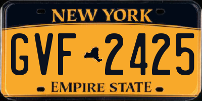 NY license plate GVF2425