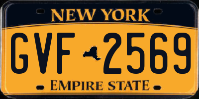 NY license plate GVF2569