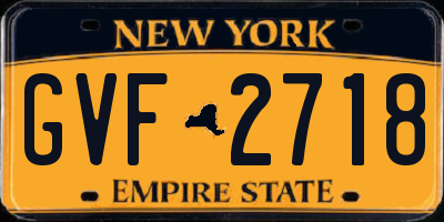 NY license plate GVF2718