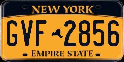 NY license plate GVF2856