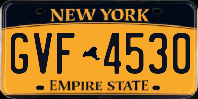 NY license plate GVF4530