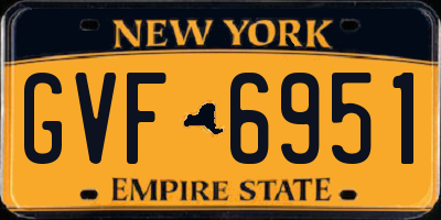NY license plate GVF6951