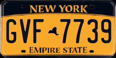 NY license plate GVF7739