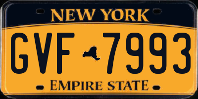 NY license plate GVF7993