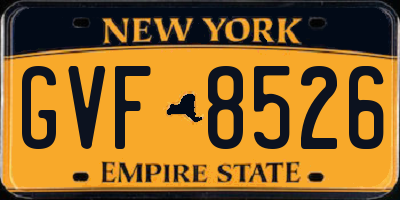 NY license plate GVF8526