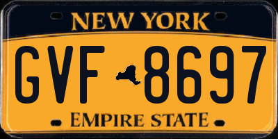 NY license plate GVF8697