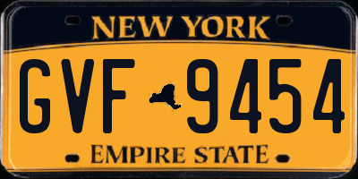 NY license plate GVF9454
