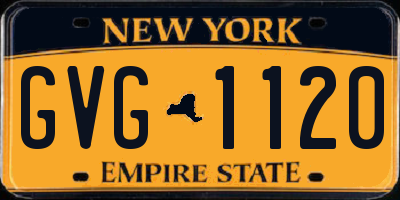 NY license plate GVG1120