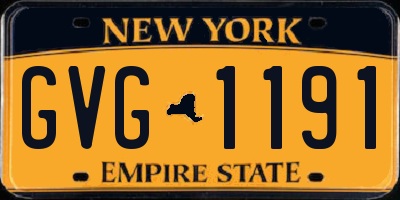 NY license plate GVG1191