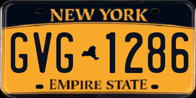 NY license plate GVG1286