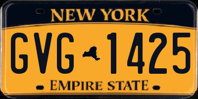 NY license plate GVG1425