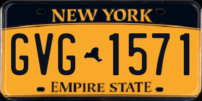 NY license plate GVG1571