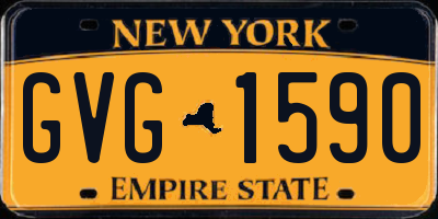 NY license plate GVG1590