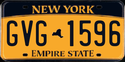 NY license plate GVG1596