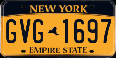 NY license plate GVG1697