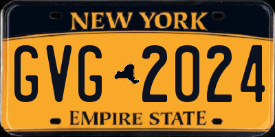 NY license plate GVG2024