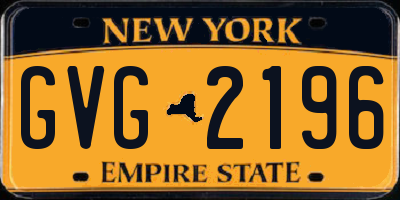 NY license plate GVG2196