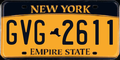 NY license plate GVG2611