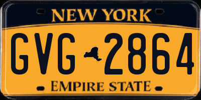 NY license plate GVG2864