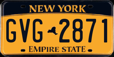 NY license plate GVG2871