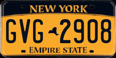 NY license plate GVG2908