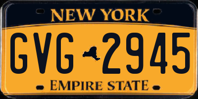 NY license plate GVG2945