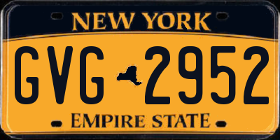 NY license plate GVG2952