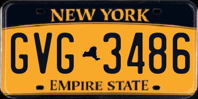 NY license plate GVG3486
