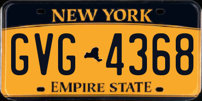 NY license plate GVG4368