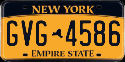NY license plate GVG4586