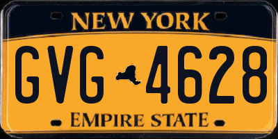 NY license plate GVG4628