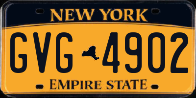 NY license plate GVG4902
