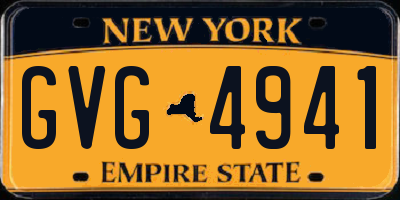 NY license plate GVG4941