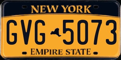 NY license plate GVG5073