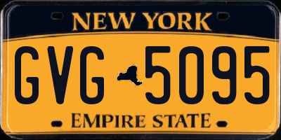 NY license plate GVG5095