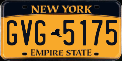 NY license plate GVG5175