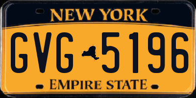 NY license plate GVG5196