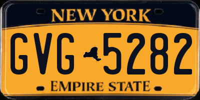 NY license plate GVG5282