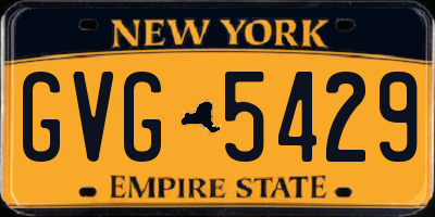 NY license plate GVG5429