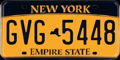 NY license plate GVG5448