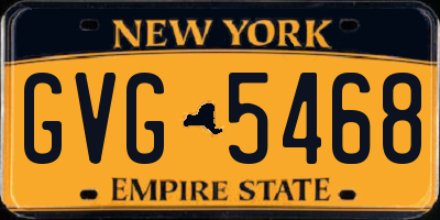 NY license plate GVG5468