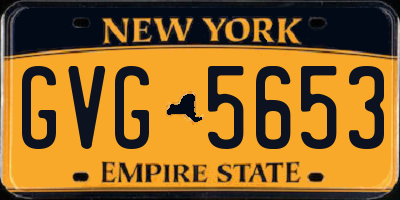 NY license plate GVG5653
