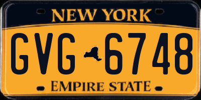 NY license plate GVG6748