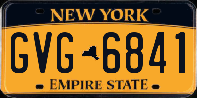 NY license plate GVG6841
