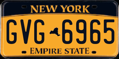 NY license plate GVG6965