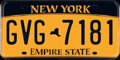 NY license plate GVG7181
