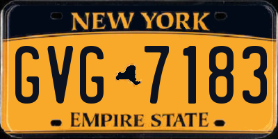 NY license plate GVG7183