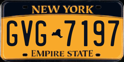 NY license plate GVG7197