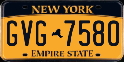 NY license plate GVG7580