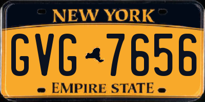 NY license plate GVG7656